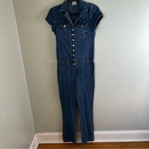 Vintage 90s Y2K Playboy Denim Full Body Jumpsuit - Made in USA - Medium